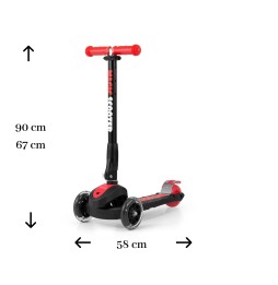 Hulajnoga Magic Scooter Czerwony dla dzieci