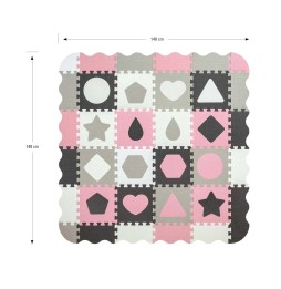 Jolly 4x4 Foam Mat - Pink Grey