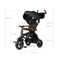 Rowerek Rito Deluxe Rubber Black - Qplay