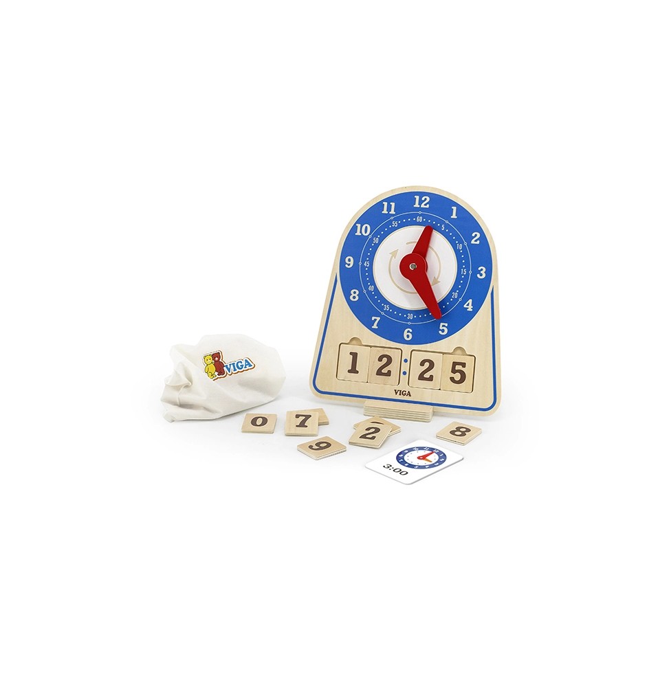 Viga 44547 Wooden Learning Clock