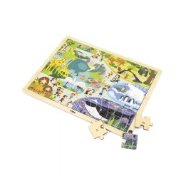 Viga Puzzle 48 elementów - poznajemy zoo