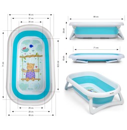 Foldable Aqua Blue Bathtub