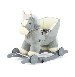 Polly Gray Rocking Horse for Kids