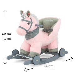 Polly Pink Horse - Plush Rocking Horse