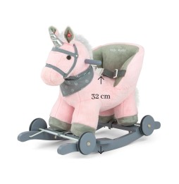 Polly Pink Horse - Plush Rocking Horse