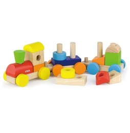 Viga 51610 Colorful Train with Blocks