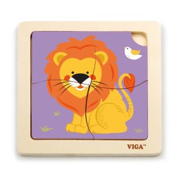 Lion Puzzle on Base - Viga 51316