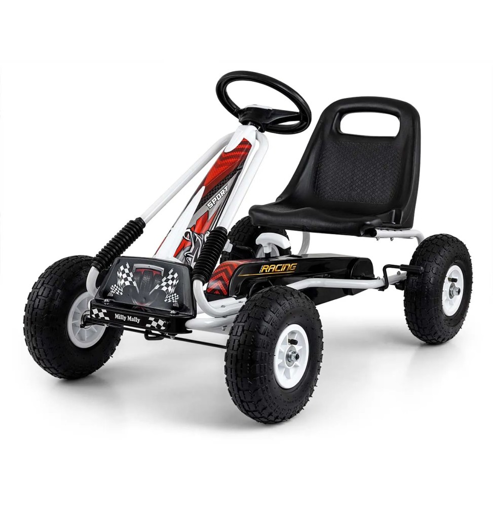 Thor White Pedal Go-Kart - Milly Mally