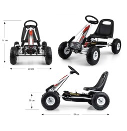 Thor White Pedal Go-Kart - Milly Mally