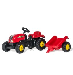 Rolly Kid Tractor with Trailer Red