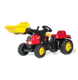 Rolly Kid Tractor with Bucket and Trailer Red