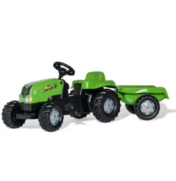 Traktor Rolly Kid z Przyczepą Zielony