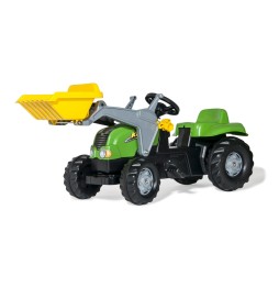 Tractor Rolly Kid X cu cupă și remorcă Verde