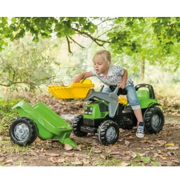 Tractor Rolly Kid Deutz Fahir cu remorcă