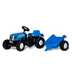 Tractor Rolly Kid New Holland cu remorcă