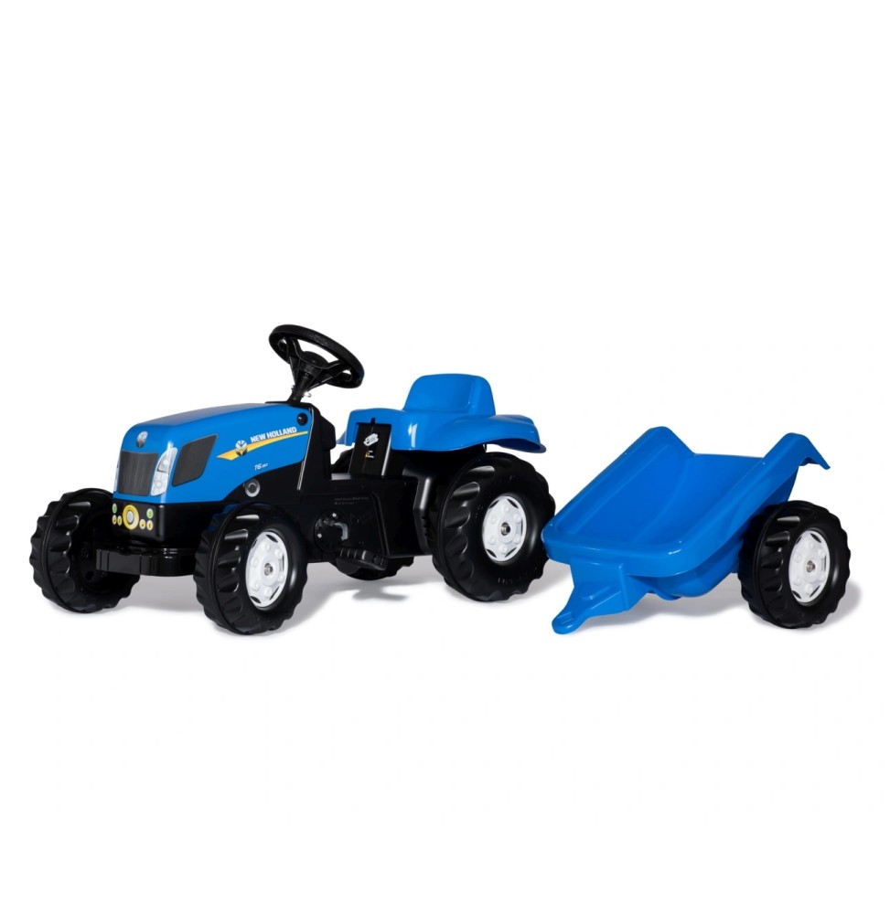 Tractor Rolly Kid New Holland cu remorcă