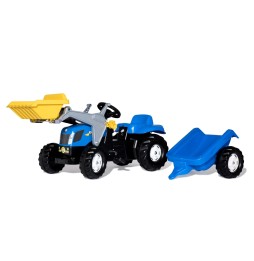 Traktor Rolly Kid New Holland z łyżką i przyczepą