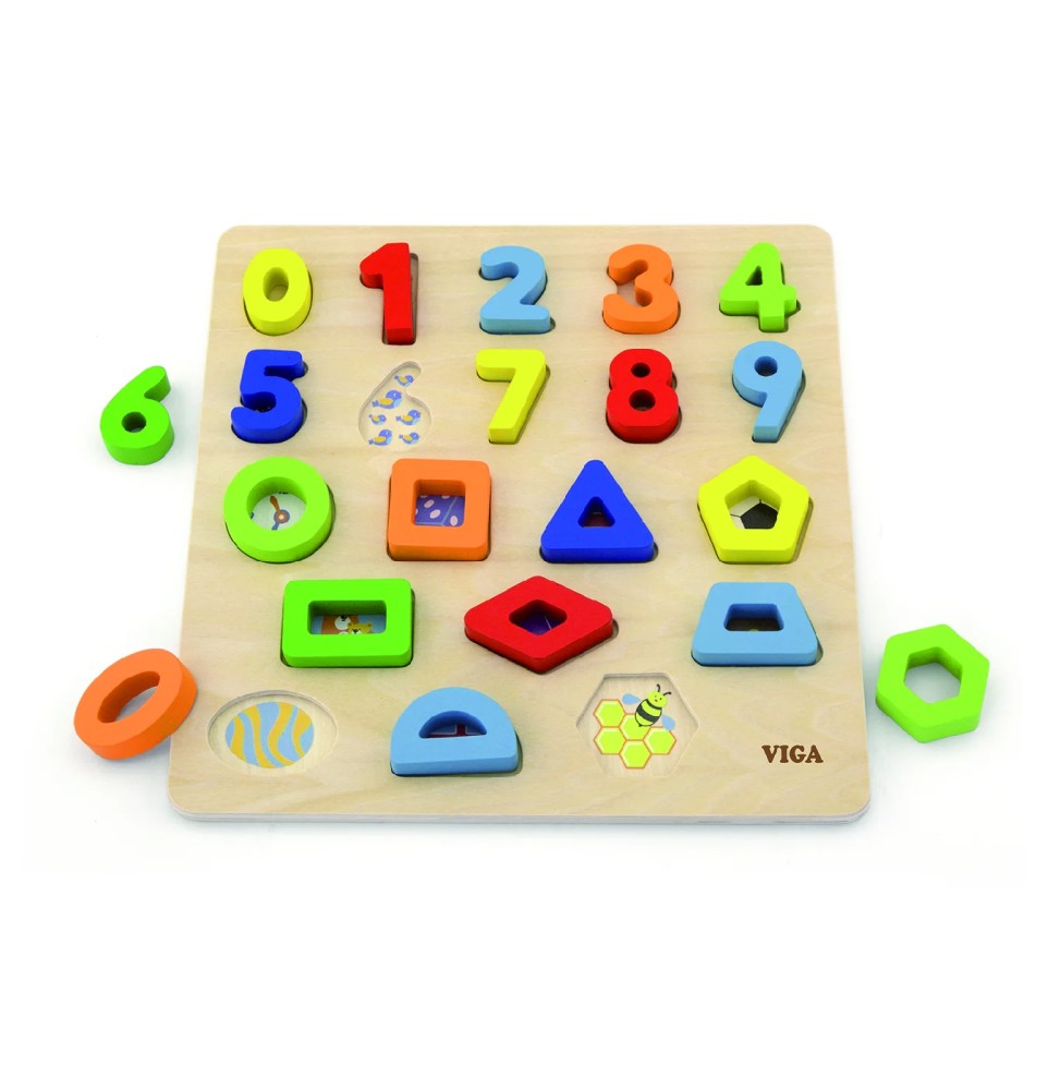 Viga 50119 Puzzle - sorter kształtów i cyferek