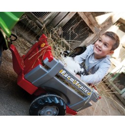 Tractor Rolly Toys Junior cu remorcă