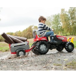 Tractor Rolly Toys Junior cu remorcă