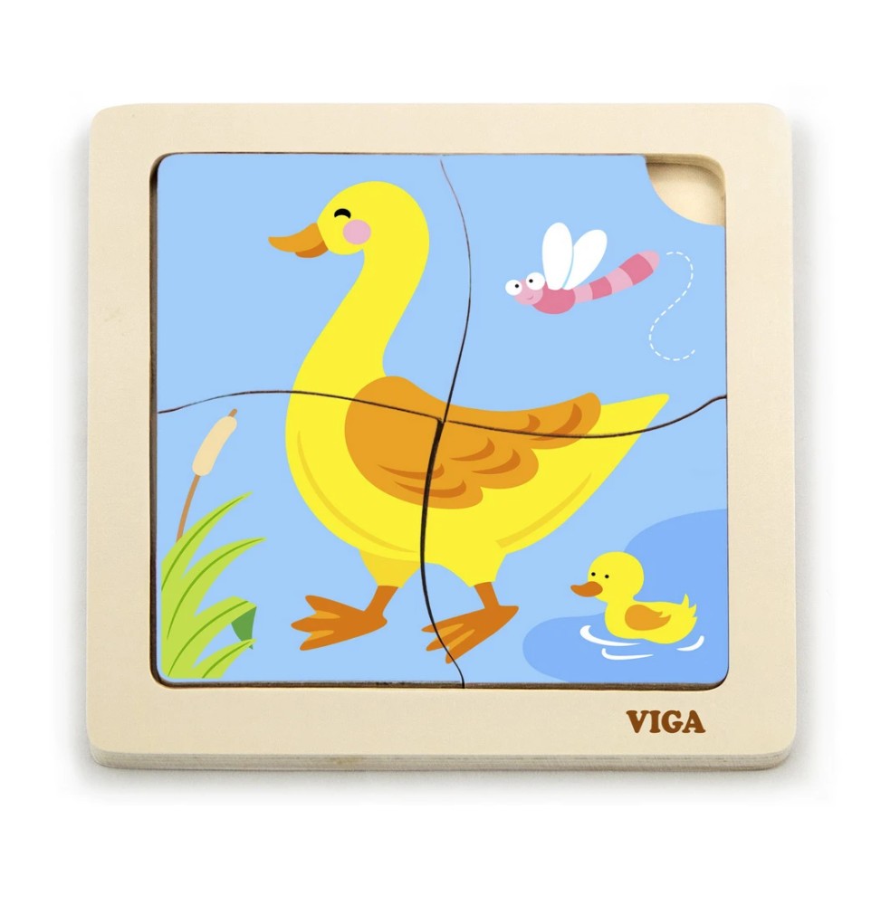 Viga 51314 Duck Puzzle on Base