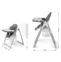 Milly Mally Bueno Feeding Chair Grey