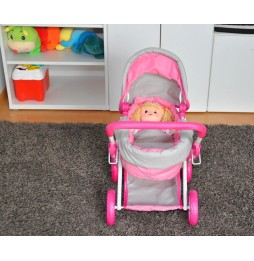 Alice Prestige Pink Doll Stroller