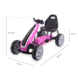 Gokart cu pedale Power Pink