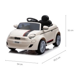 Battery-Powered Fiat 500e Vehicle White