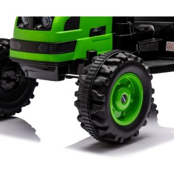 Milly Mally Tractor with Farmer Trailer Green