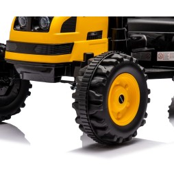 Traktor na akumulator z przyczepą Farmer Yellow