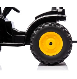 Traktor na akumulator z przyczepą Farmer Yellow