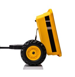 Traktor na akumulator z przyczepą Farmer Yellow