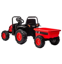 Battery-Powered Tractor with Trailer Farmer Red