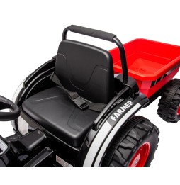 Battery-Powered Tractor with Trailer Farmer Red