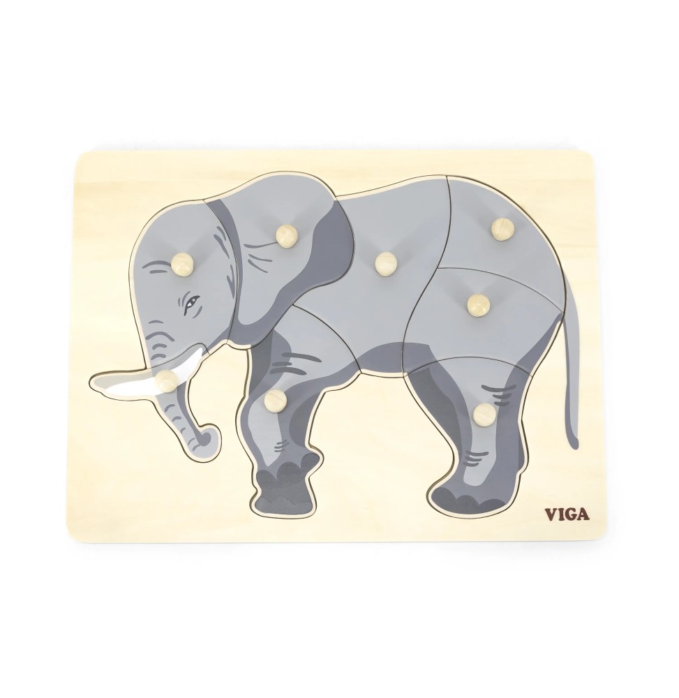 Viga 44601 Elephant Puzzle with Handles