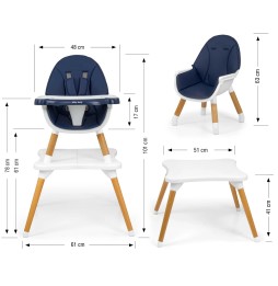 2-in-1 High Chair Malmo Navy