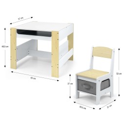 Children's Furniture Set Sven Natural