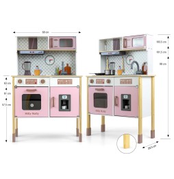 Milly Mally Bjorn Wooden Kitchen - Pink