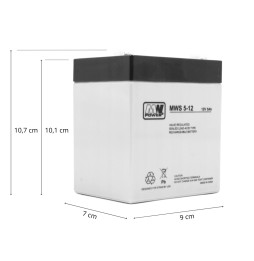 AGM Battery 12V 5Ah MWS 5-12