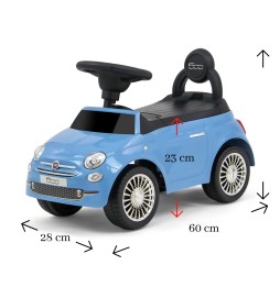 Fiat 500 Blue - Ride-On Toy for Kids