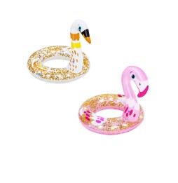 Glitter Swim Ring Swan 61cm