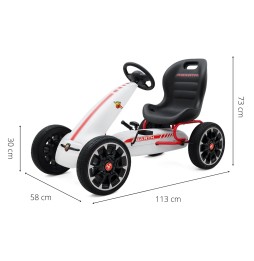 Abarth White Pedal Go-Kart