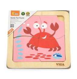 Viga Puzzle na podkładce - krab dla dzieci