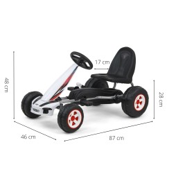 Go-kart cu pedale Viper Alb