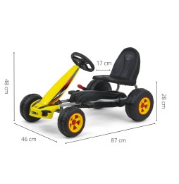 Gokart cu pedale Viper Galben