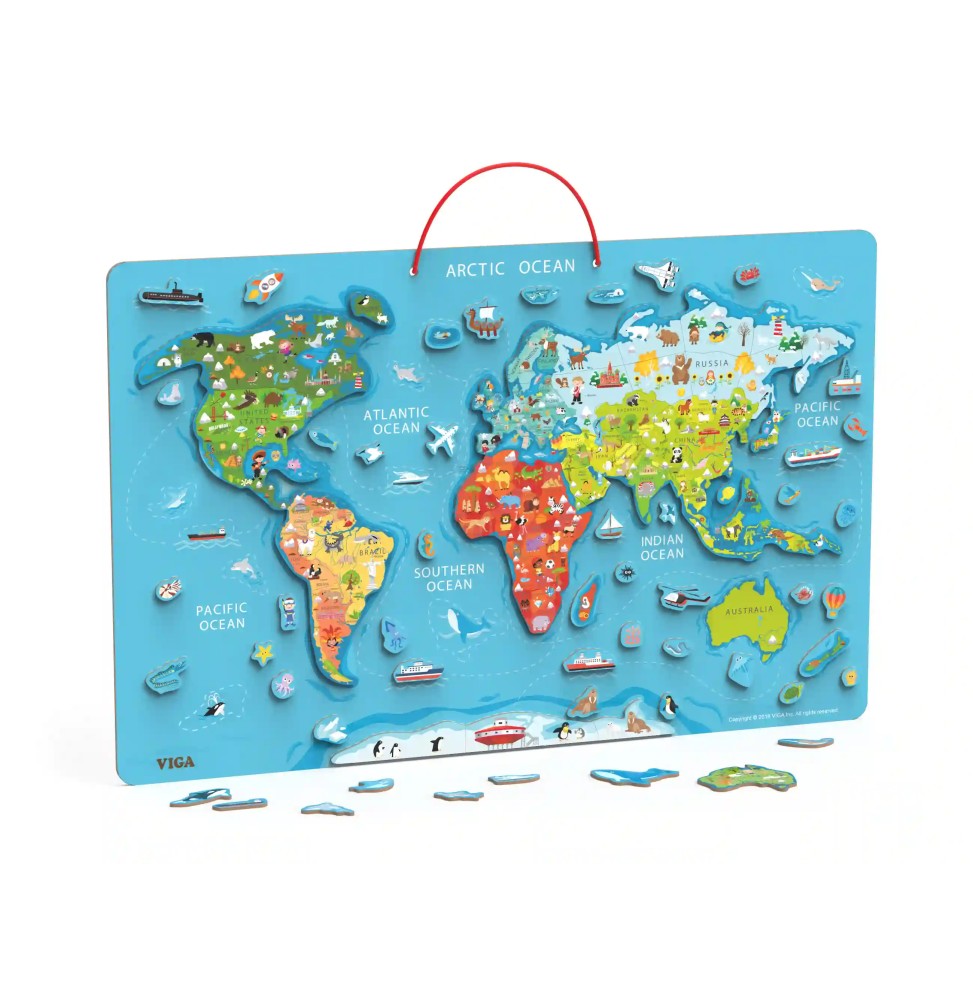 Viga 44508 Educational Board with World Map