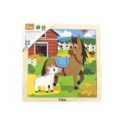 Viga 44624 Puzzle on a Base 9 Pieces - Horse