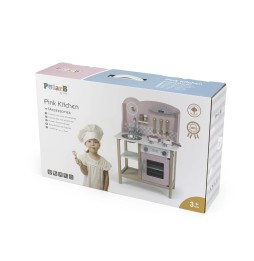 Viga PolarB Kitchen with Accessories Silver-Pink