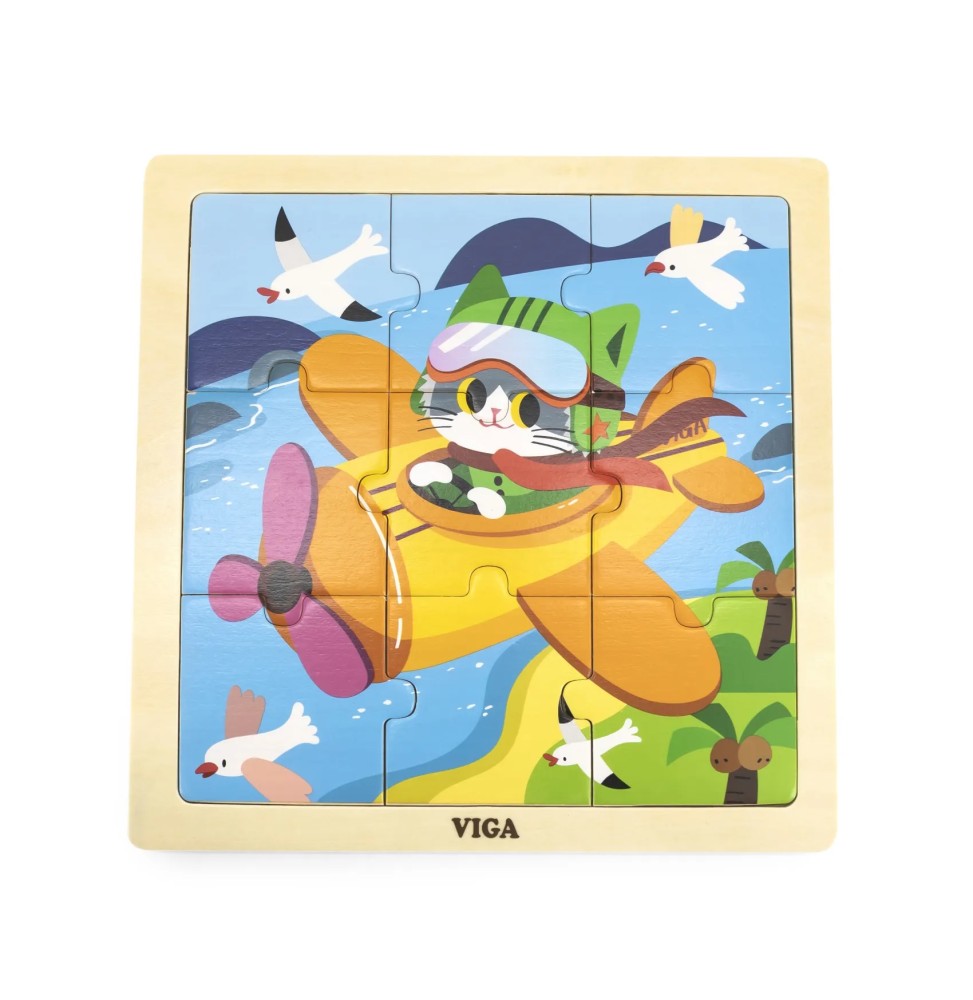 Viga 44632 Airplane Puzzle 9 Pieces